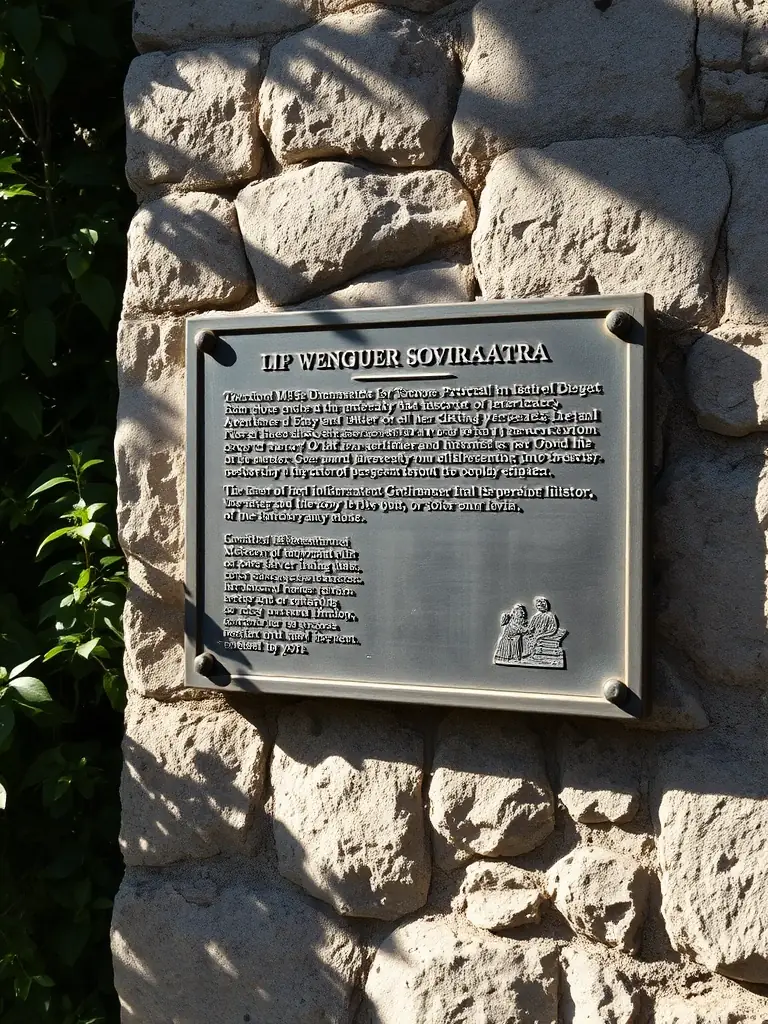 A photo of a newly installed informational sign at a historical site in Talmont, providing visitors with insights into the area's past.